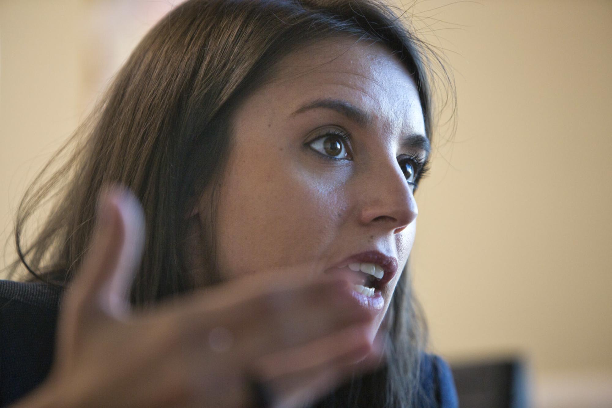 La portavoz de Podemos, Irene Montero